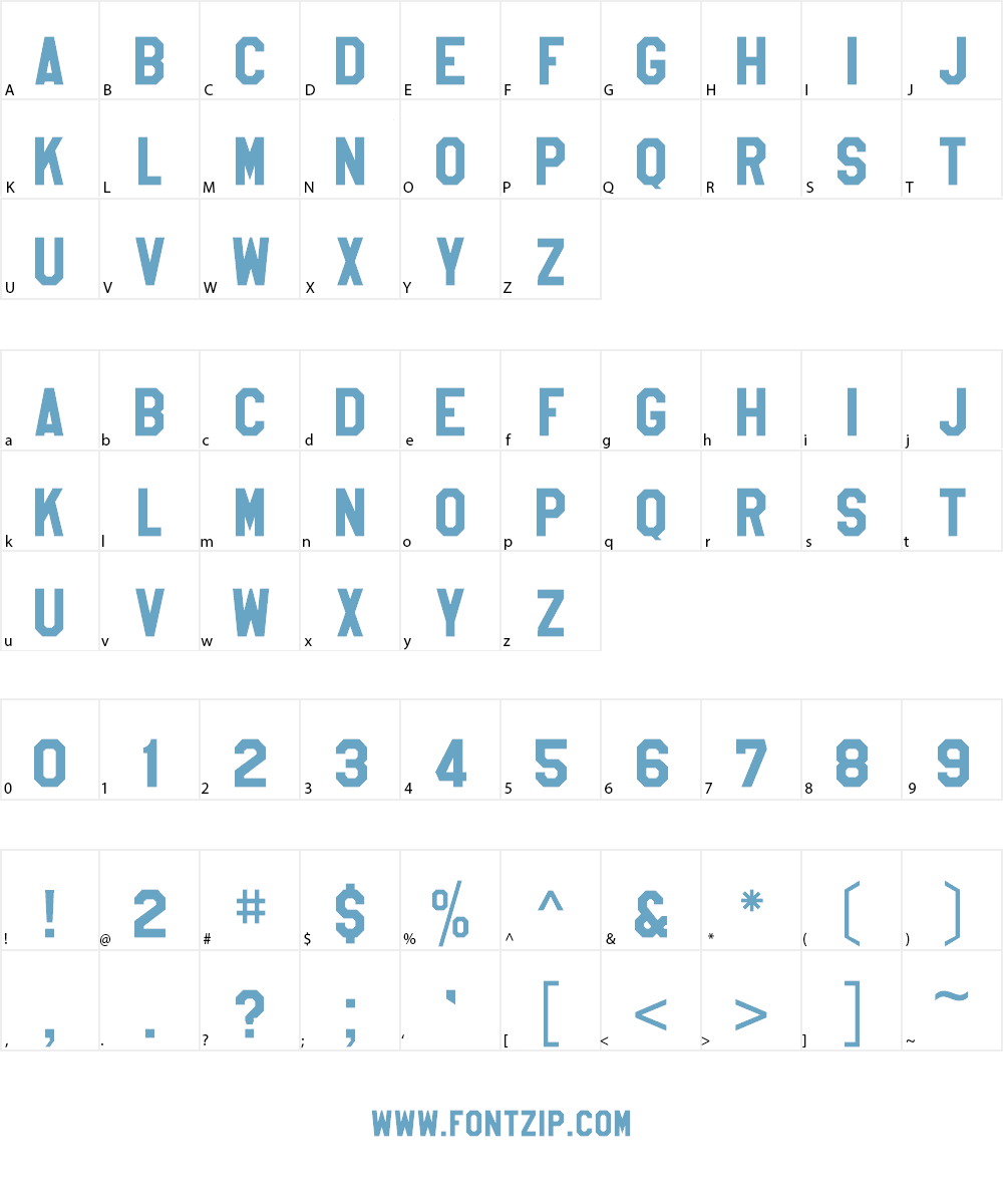 High School USA Font Character